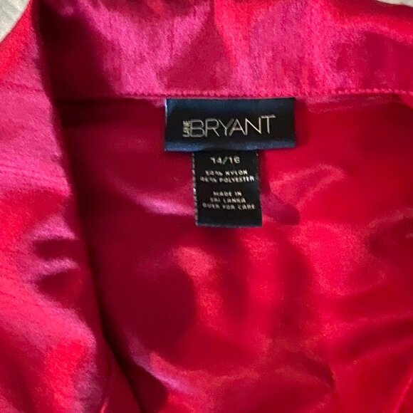 Lane Bryant Red Shimmer Women's Blouse w/ a jacket type look - Picture 5 of 6